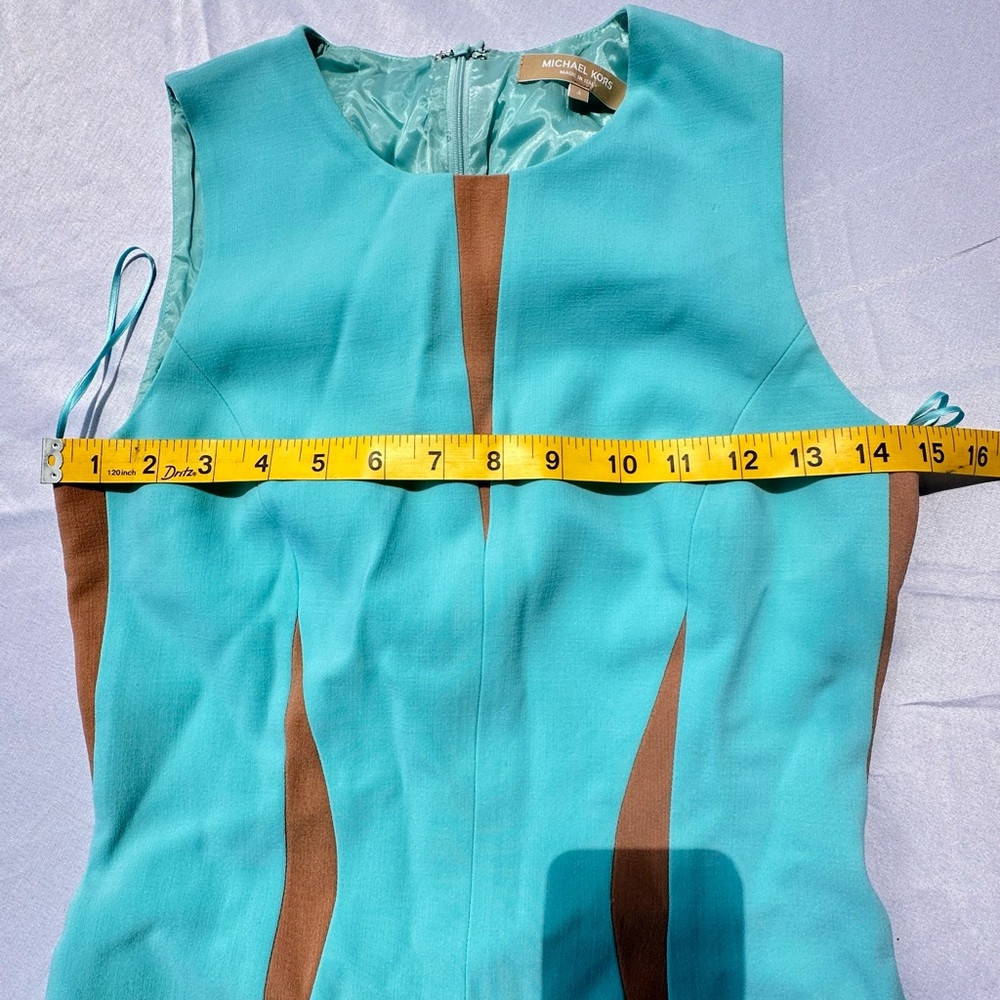 Michael Kors Blue Halter Sheath Dress - Picture 9 of 9